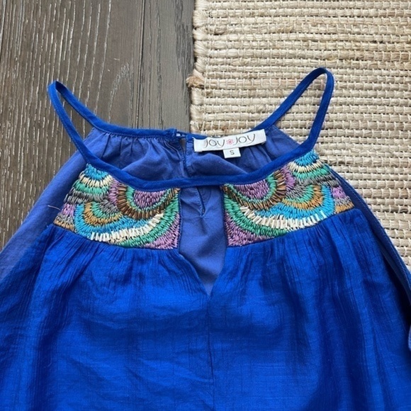 Joy Joy Cobalt Halter Scrappy Mini Dress - Picture 9 of 13